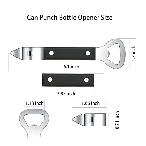 HANCELANT Can Punch Bottle Opener, Manual Stainless Steel Can Opener 1 Pack - Image 3