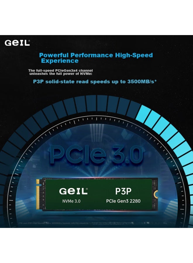 Geil 1tb Ssd Solid State Drive M.2 Interface Pcie 3.0 Desktop Laptop Hard Drive High-speed 3500mb/s P3p Series - Image 2