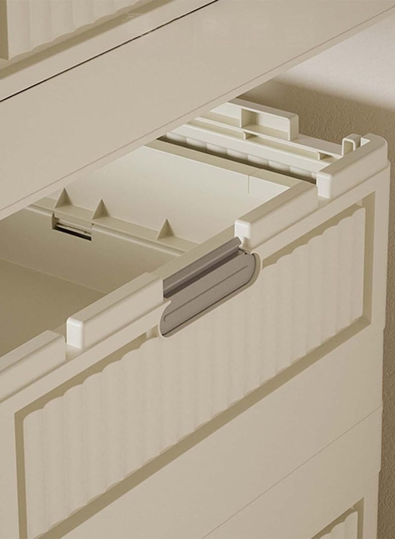 هيكسدريم خزانة ملابس محمولة لتعليق الملابس الصغيرة، صناديق تخزين قابلة للطي وقابلة للتكديس مع غطاء، صندوق تخزين قابل للطي، منطقة تعليق واحدة، درج واحد، منطقة تخزين واحدة - Image 4