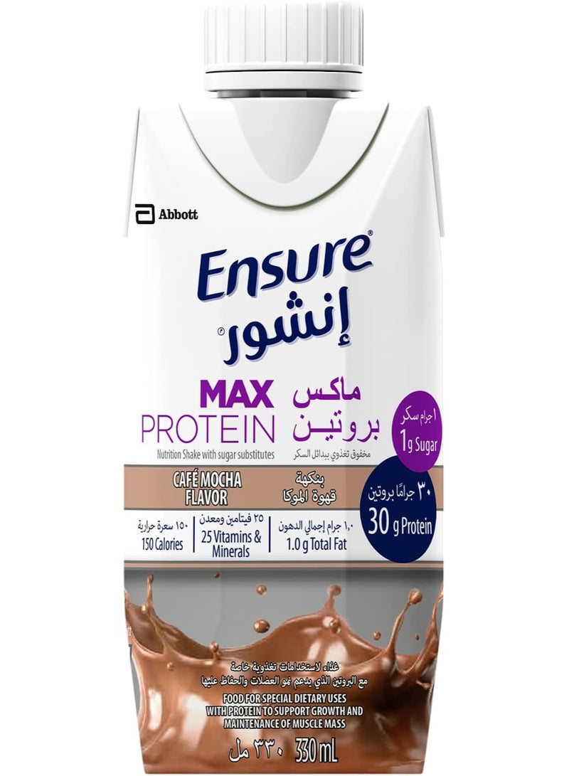 Ensure Max Protein, Mocha Protein Shake, Ready to Drink, 330ml