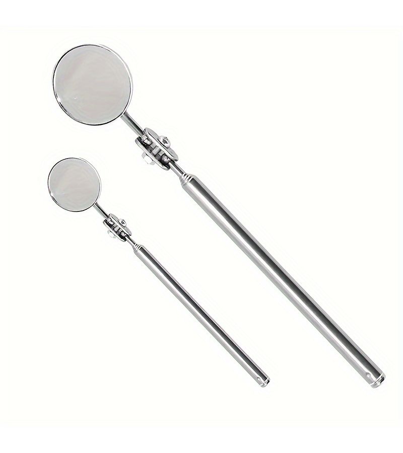 Stainless Steel Telescoping Inspection Mirror 30mm Extendable Car Tool - Image 2
