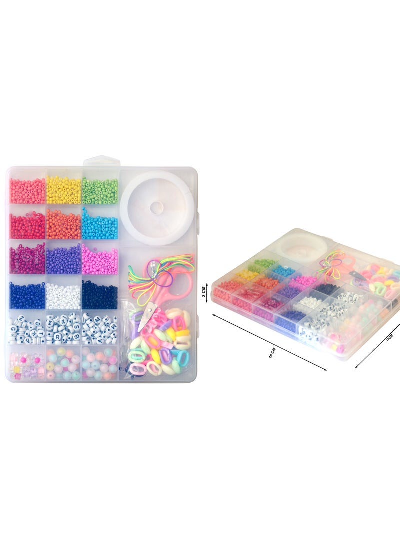 Glass beaded bracelets with a set of multi-colored beads and with alphabet letters beads and jewelry - Image 2