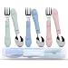 Bakpoco 6PCS Toddler Utensils 316 Stainless Steel Baby Safe Forks Spoons with Silicone Handle BPA Free Dishwasher Safe Kids Silverware Cutlery with Box SageBlueBlush - Image 2