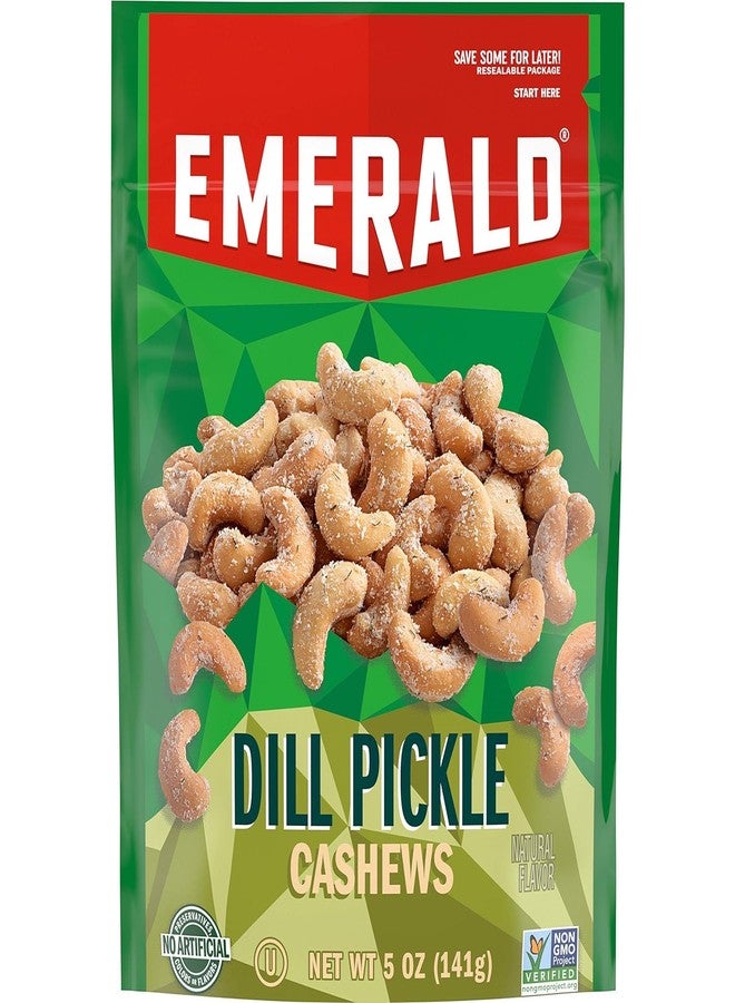 Emerald Nuts Combo (Variety Pack) Featuring Dill Pickle Seasoned Cashews & Salt and Pepper Cashews | 5 Oz Resealable Bags | Kosher Certified, Non-GMO, Contains No Artificial Preservatives or Synthetic Colors - Image 3