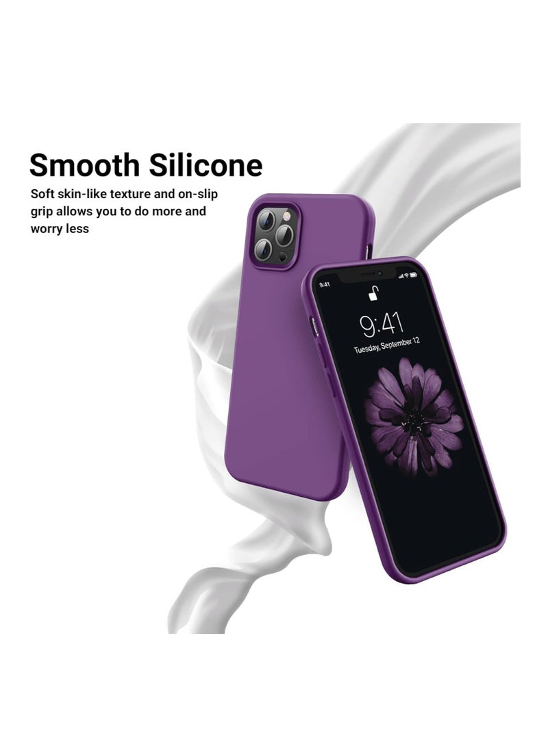 Compatible With Designed for iPhone 12 Case, Designed for iPhone 12 Pro Case, Silicone Shockproof Phone Case with [Soft Anti-Scratch Microfiber Lining]