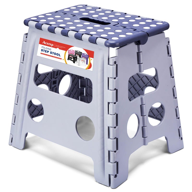 ACSTEP 13 Inch Folding Step StoolFoldable Step Stools for Kids and Adults 300 LB Capacity 300 LB Capacit Suitable for Kitchen Fishing Purple