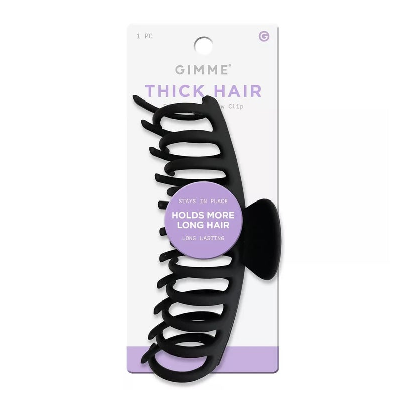 Gimme Beauty XL Barrel Claw Clip for Thick Hair Double Row Holder for Maximum Volume Large NonSlip Accessory Trendy Hair Care Essential Black - Image 3
