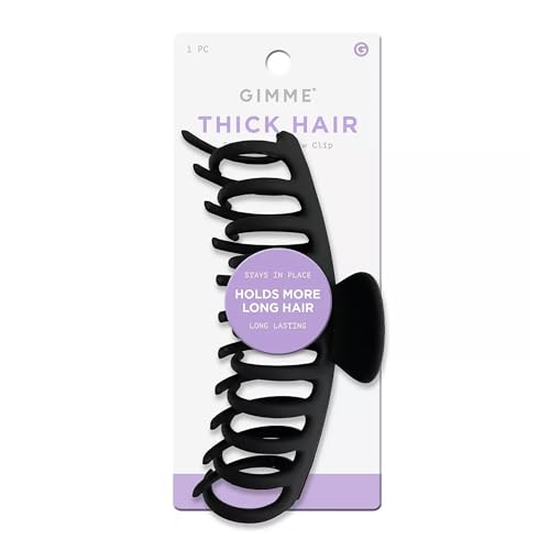 Gimme Beauty XL Barrel Claw Clip for Thick Hair Double Row Holder for Maximum Volume Large NonSlip Accessory Trendy Hair Care Essential Black - Image 1