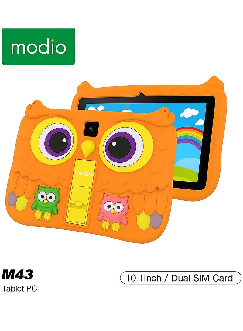 MODIO TAB Modio M43 Kids Tablet  10.1  HD IPS Display | 8GB RAM + 512GB ROM | Dual SIM | 5MP Front + 8MP Rear Cameras  8,000mAh Battery Android OS  Owl Shockproof Case  Free Gifts Included  Colour  Pink - Image 1