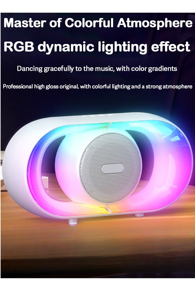 Upgraded Bluetooth Speaker with Waterproof, Stereo Sound, 24H Playtime, Portable Wireless Speaker for iPhone, Samsung and More White - Image 3