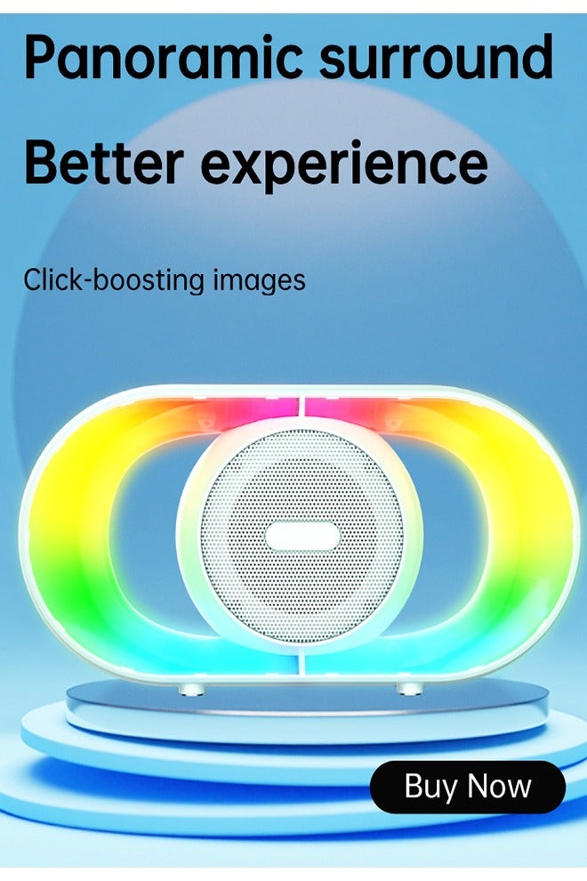Upgraded Bluetooth Speaker with Waterproof, Stereo Sound, 24H Playtime, Portable Wireless Speaker for iPhone, Samsung and More White - Image 5