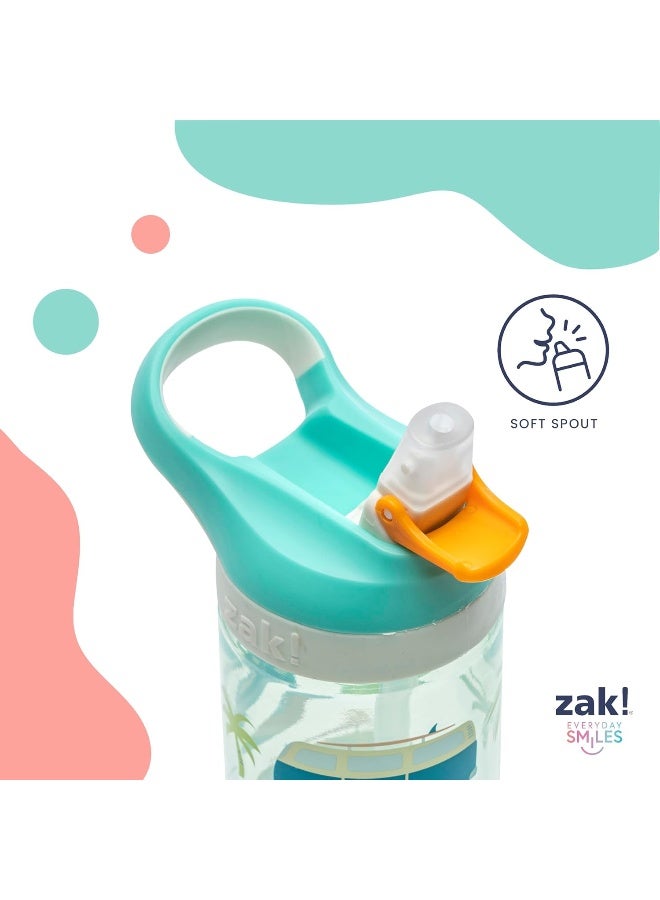 Zak Designs Bluey Atlantic Kids Water Bottle For School or Travel, 16oz Durable Plastic Water Bottle With Straw, Handle, and Leak-Proof, Pop-Up Spout Cover, 2-Pack (Bluey, Bingo) - Image 4