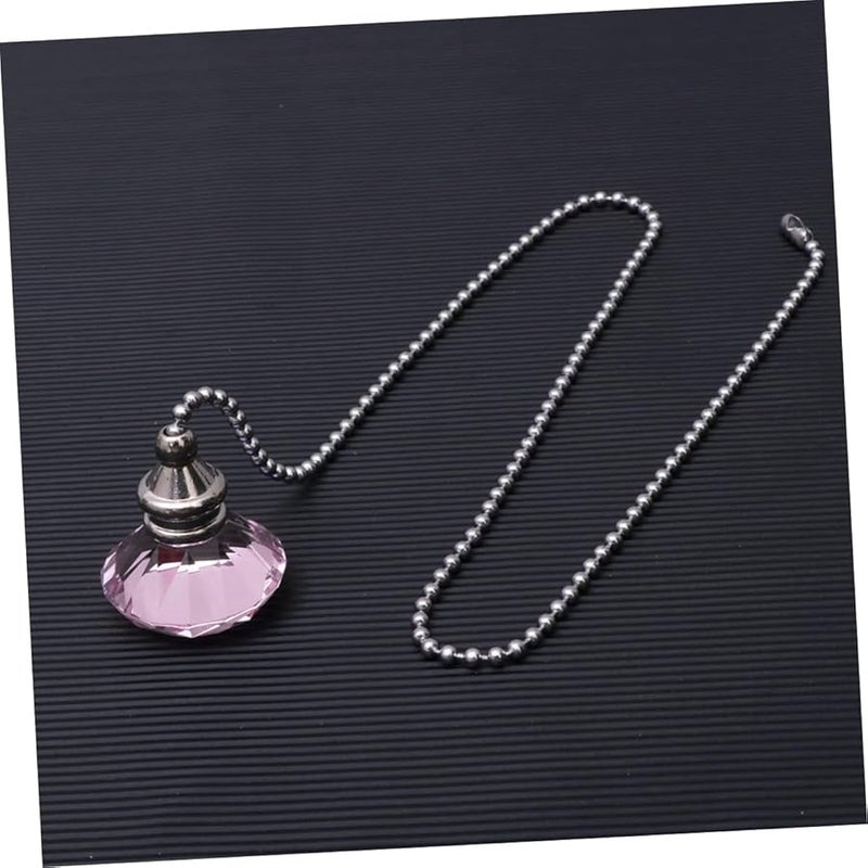 سلسلة سحب مروحة السقف الكريستالية الوردية قلادة كلاسيكية بديلة سهلة الإمساك شكل ماسي زخرفة معلقة زخرفية - Image 5