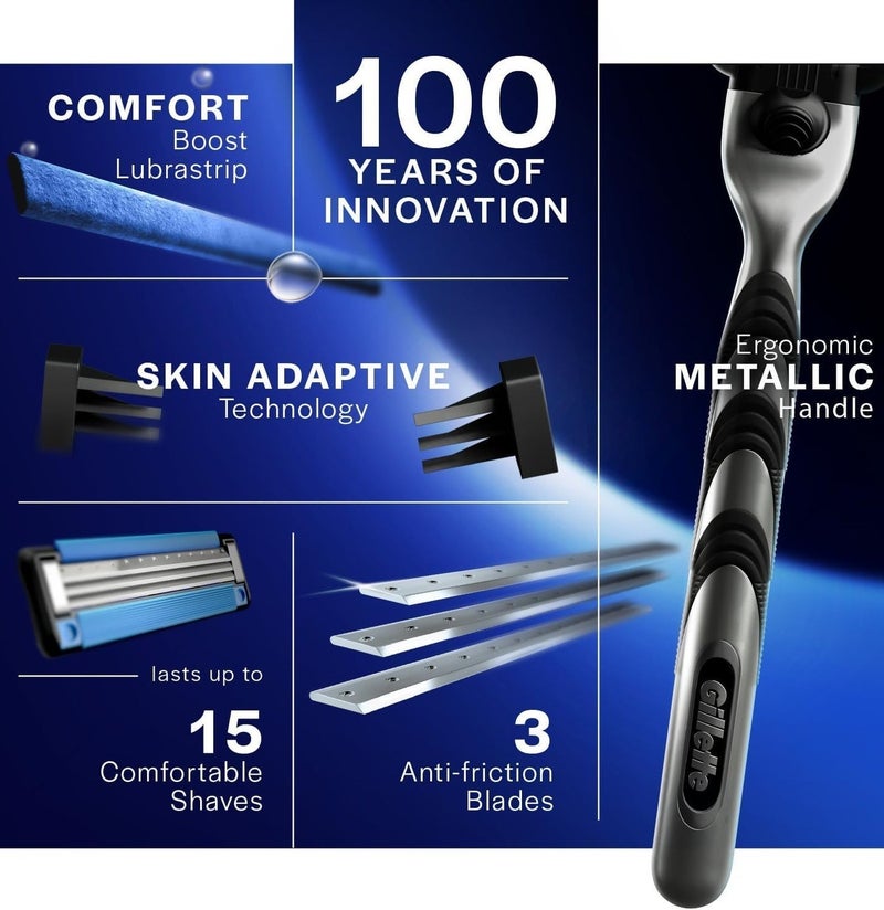 ماكينة حلاقة ‎Gillette Mach3‎ مع شفرة - 1 قطعة - Image 3