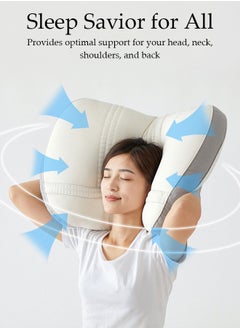 DUNISO Super Comfort Ergonomic Pillow for Neck Head and Shoulder Pain Relief Contour Support Pillows for Bed Sleeping Orthopedic Cervical Spine Stretch Pillow for Side Back Stomach Sleeper  - Image 3