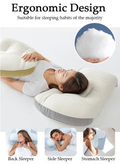 DUNISO Super Comfort Ergonomic Pillow for Neck Head and Shoulder Pain Relief Contour Support Pillows for Bed Sleeping Orthopedic Cervical Spine Stretch Pillow for Side Back Stomach Sleeper  - Image 5