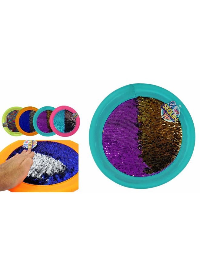 Ja-Ru Sequin Flyer Soft Frisbee-Disk Toy (1 Frisbee Assorted) Flying Disc Soft Frisbee for Kids and Adults, Boys and Girls. Beach Pool Indoor and Outdoor Throwing Games. Birthday Gifts. 4637-1p - Image 1