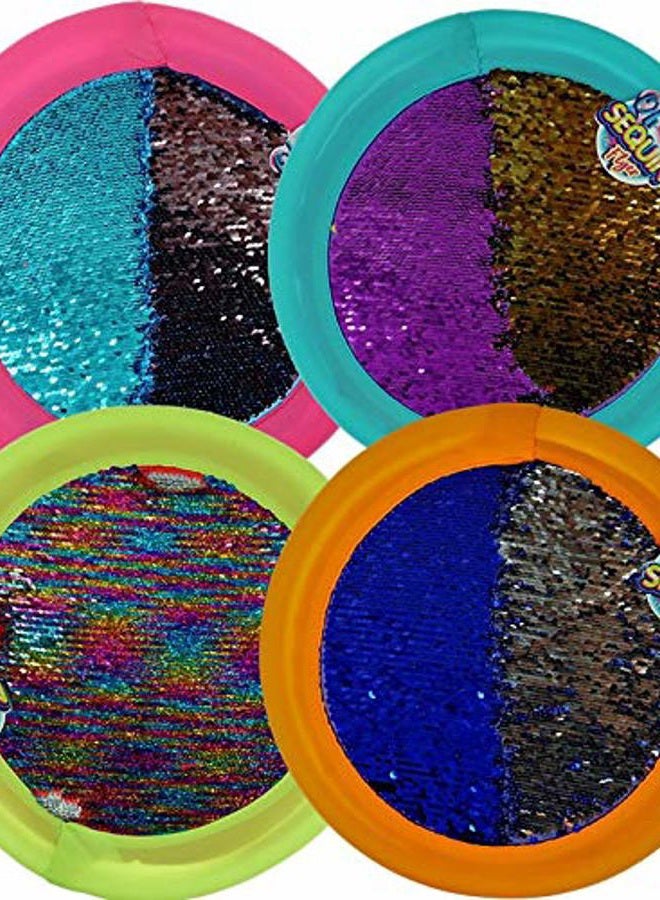 Ja-Ru Sequin Flyer Soft Frisbee-Disk Toy (1 Frisbee Assorted) Flying Disc Soft Frisbee for Kids and Adults, Boys and Girls. Beach Pool Indoor and Outdoor Throwing Games. Birthday Gifts. 4637-1p - Image 2