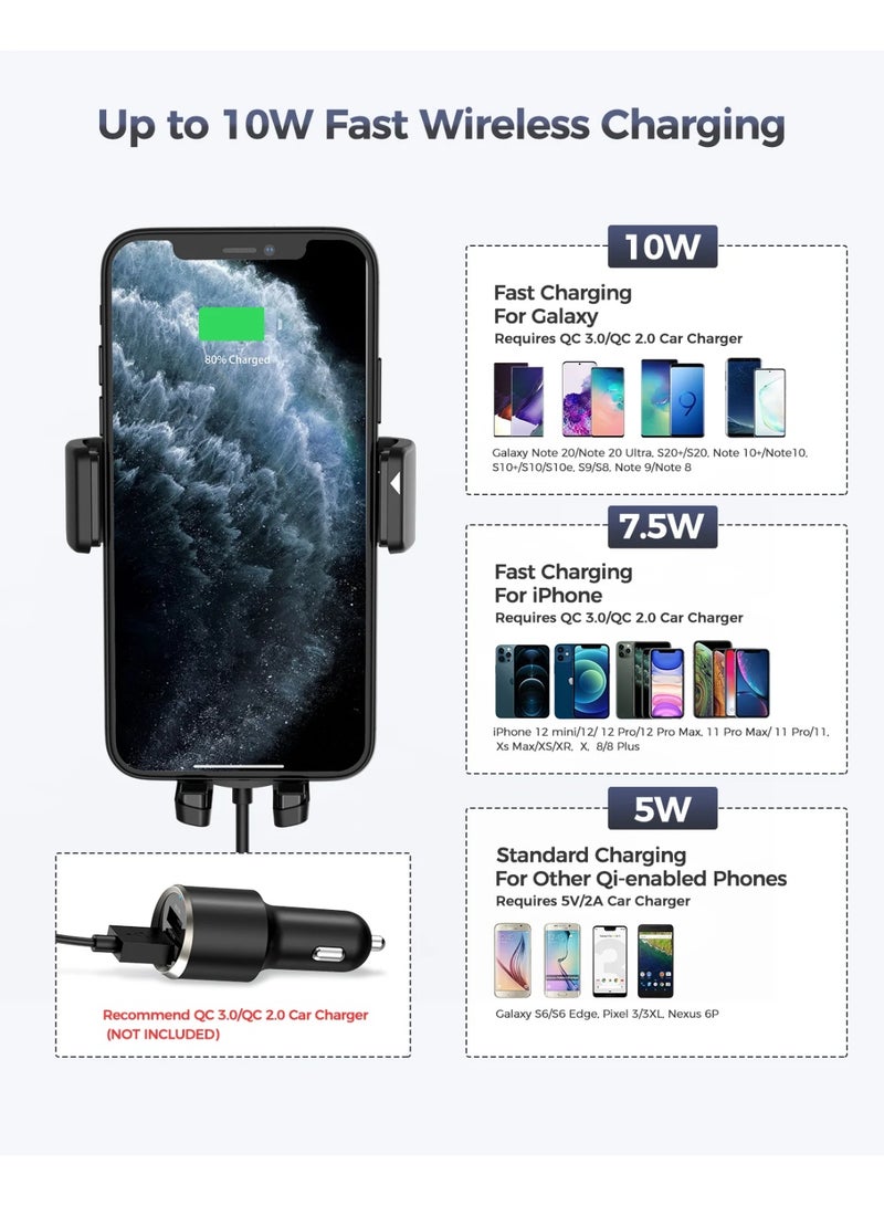 Mpow Auto Lock Wireless Car Charger Mount – Fast Charging Phone Holder - Image 3