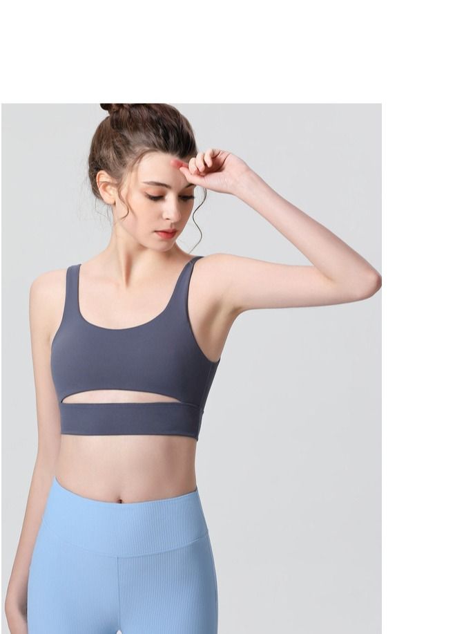 Loquat Yoga Sports Running Fitness Vest Grey 