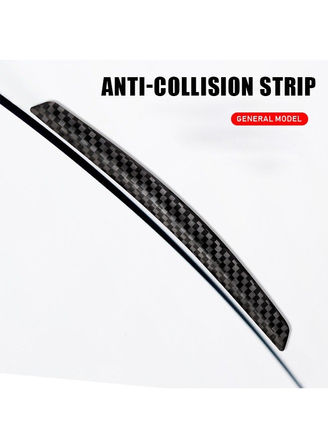 Generic 4 Pcs Car Bumper Guard Protector Sticker, Carbon Fiber Car Front Rear Bumper Protector Strip, Universal Anti Scratch Bumper Protector Long Rubber Corner Guard Anti Collision Strip (Black)  - Image 4