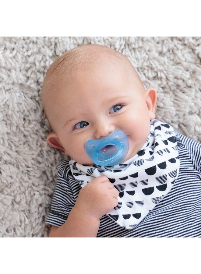 Chicco PhysioForma 100% Soft Silicone One Piece Pacifier for Babies 0-6 Months | BPA & Latex Free | Reusable Case | Blue/Green, 2pk - Image 1