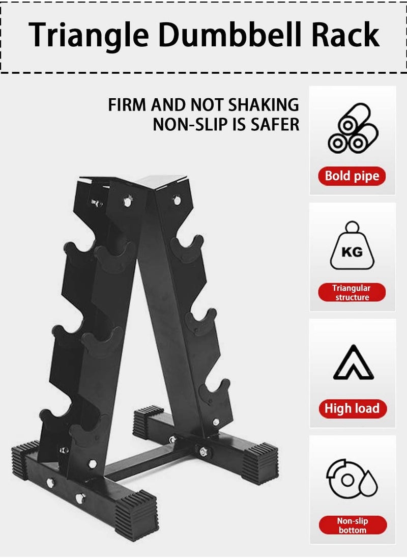 Viden - 3 Tier Dumbbell Storage Rack Dumbbell Stand Weight Storage Heavy Duty A Row Rack Dumbbell Storage Rack Dumbbell Storage Rack Steel Dumbbell Rack Home Gym Office - Image 1
