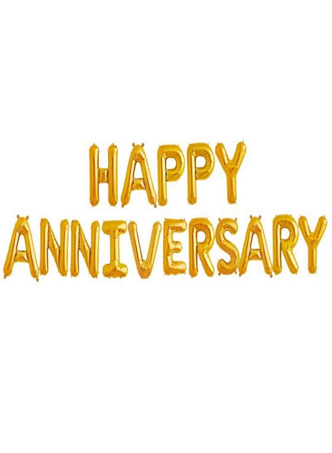 Tellpet HAPPY ANNIVERSARY Balloons, Anniversary Party Decorations, Gold, 16 Inch - Image 1