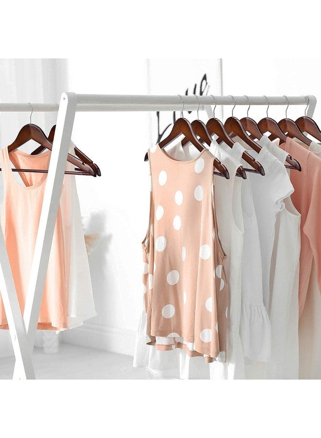 Evolluxi Evolluxi® Natural Smooth Finish Wooden Hanger for Clothes Hanging Hangers for Wardrobe, Precisely Cut Notches, 360 Degree Swivel Chrome Hook, Hanging Garments and Accessories (Pack of 100, Walnut) - Image 4