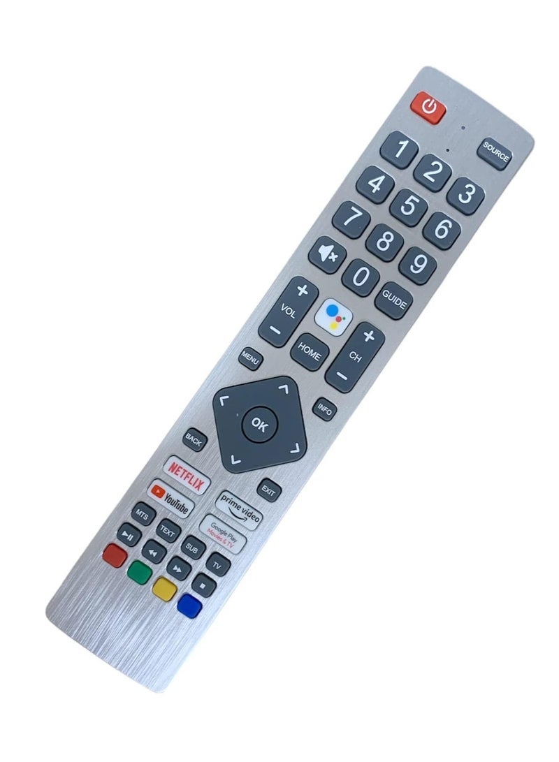 PopZa New Replacement Remote Control, Remote Control Fit, Universal Remote Control Compatible with Sharp Aquos UHD Smart TVs, SHW/RMC/0133 Remote Control with Google Play, Prime Video, NETFLIX - Image 2