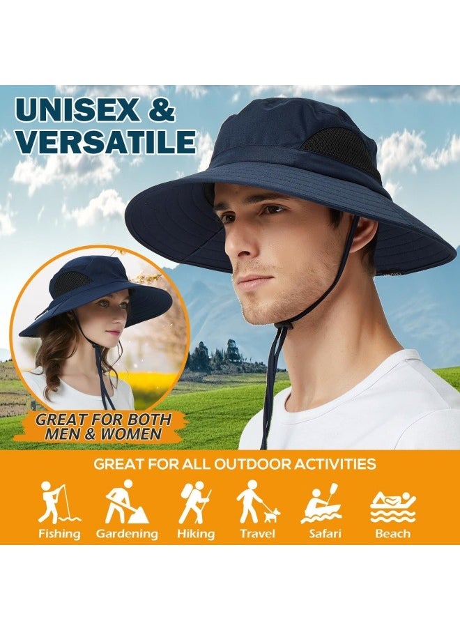 NIBEMINENT Wide Brim Sun Hat, UPF 50+ UV Protection Waterproof Packable Bucket Hat for Men & Women, Fishing Hiking Beach Garden  - Image 2