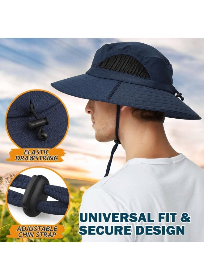 NIBEMINENT Wide Brim Sun Hat, UPF 50+ UV Protection Waterproof Packable Bucket Hat for Men & Women, Fishing Hiking Beach Garden  - Image 3