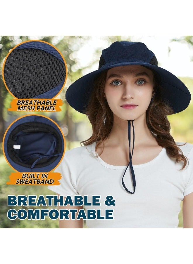 NIBEMINENT Wide Brim Sun Hat, UPF 50+ UV Protection Waterproof Packable Bucket Hat for Men & Women, Fishing Hiking Beach Garden  - Image 4