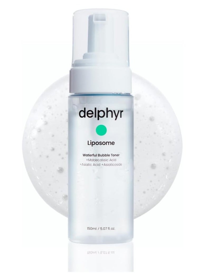 delphyr delphyr Liposome Waterful Bubble Toner, Hydrating Foam Toner for Sensitive Skin with Centella Asiatica TECA, Korean Skincare for Trouble Care (5.07 fl. oz, - Image 1