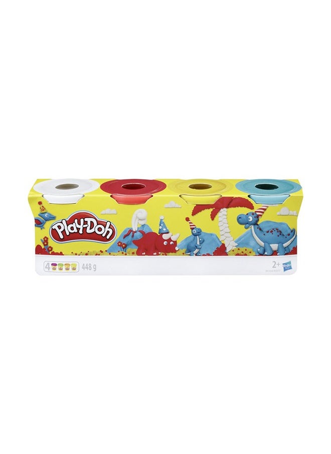 Play-Doh عبوة مكونة من 4 لألوان كلاسيكية من المركب النمذجي للأطفال من عمر سنتين وما فوق، 4 أوقيات، رائعة للفنون والحرف، هدايا حفلات  - Image 2