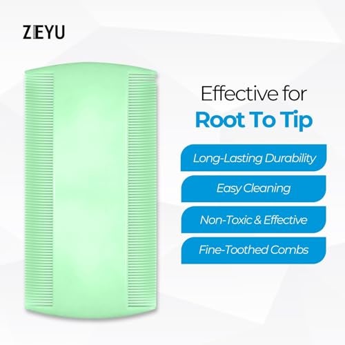 Zeyu Set of 3 Fine Tooth Lice Combs – Multipurpose Hair Grooming Combs for Lice Removal, Detangling & Styling for Men & Women (LiceComb Set) - Image 5