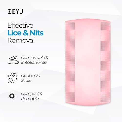 Zeyu Set of 3 Fine Tooth Lice Combs – Multipurpose Hair Grooming Combs for Lice Removal, Detangling & Styling for Men & Women (LiceComb Set) - Image 4