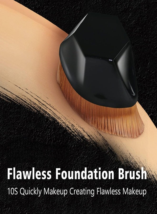 MEPOINT Foundation Brush for Face Blush Liquid Powder Foundation Blusher Brush for Blending Liquid, Compact Powder Brush, Cream or Flawless Powder Cosmetics with face sponge - Image 2
