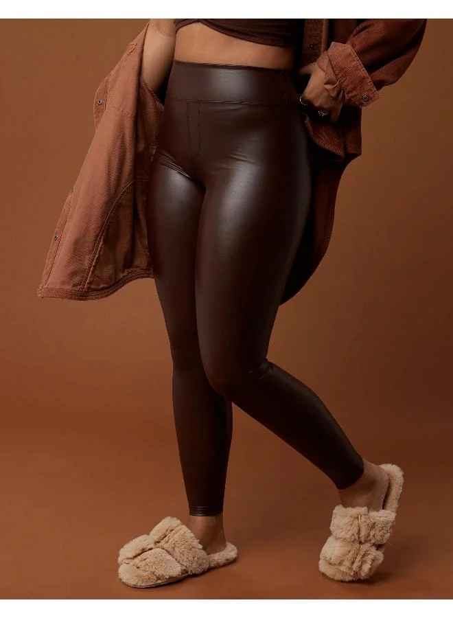 آري من امريكان ايجل OFFLINE By Aerie Real Luxe Faux Leather Legging