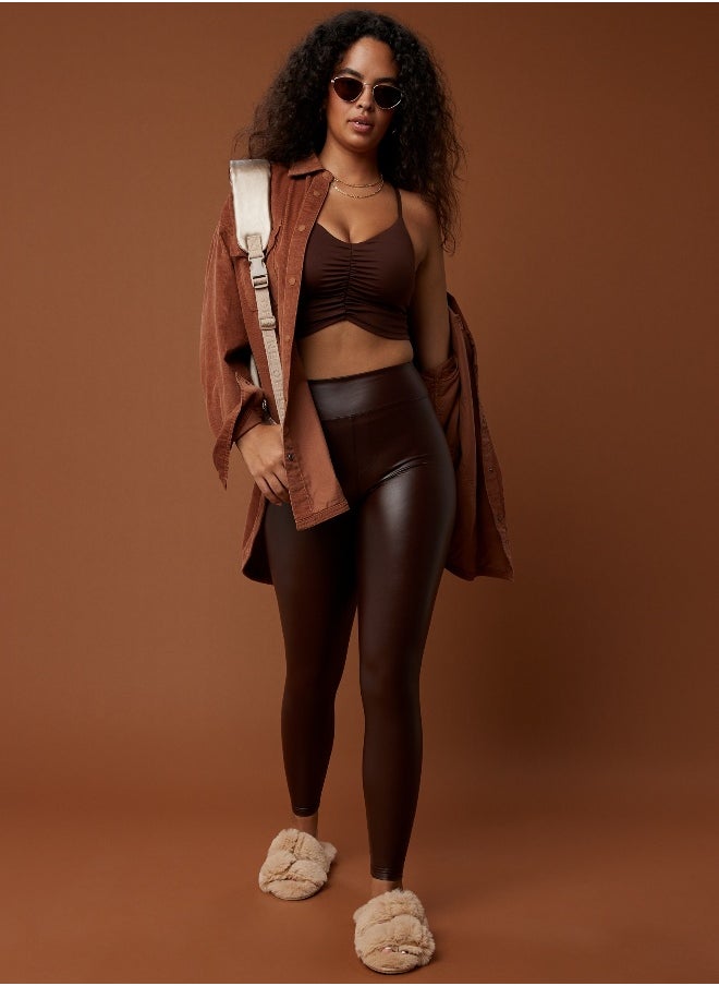 Aerie OFFLINE By Aerie Real Luxe Faux Leather Legging  - Image 4