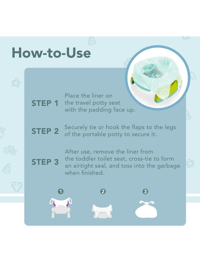 Kalencom Universal Potty Liners - Disposable Potty Liners for Toddlers - Absorbent and Leakproof - Compatible with Potette Travel Potty and Most Standard Toddler Potties (90, Universal) - Image 5