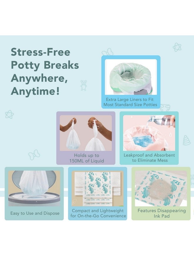 Kalencom Universal Potty Liners - Disposable Potty Liners for Toddlers - Absorbent and Leakproof - Compatible with Potette Travel Potty and Most Standard Toddler Potties (90, Universal) - Image 3