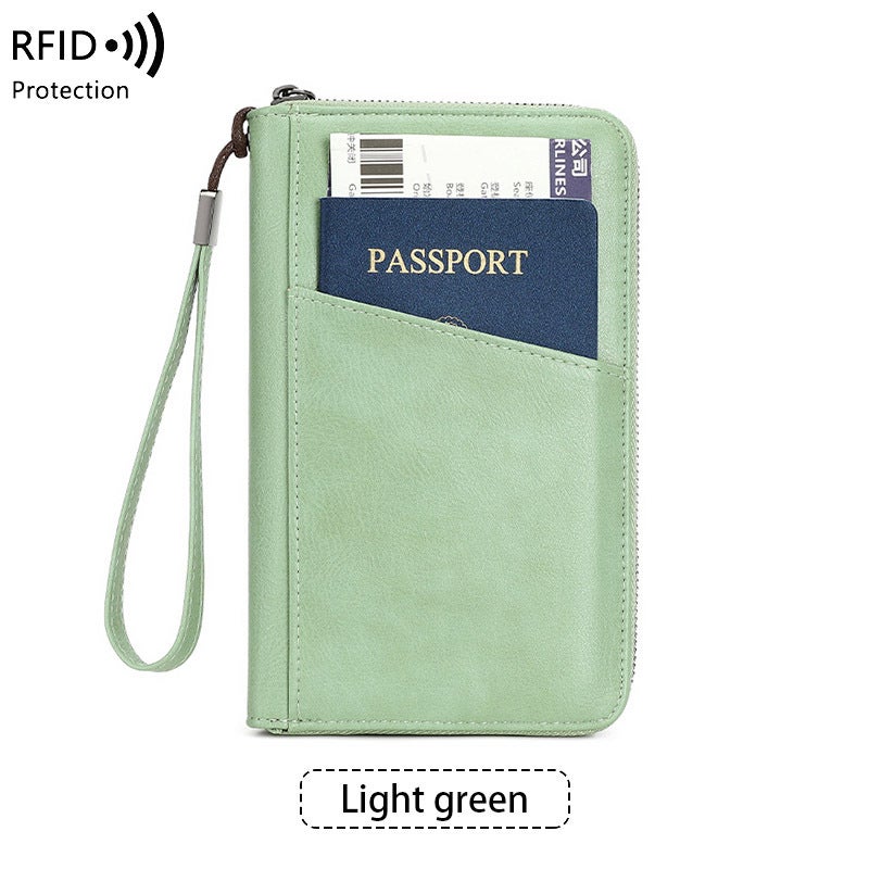 Cross-Border New Rfid Anti-Theft Passport Bag Large Capacity Long Passport Holder Multi-Functional Travel Storage Document Bag - Image 1