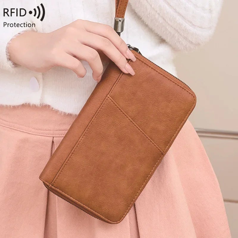 Cross-Border New Rfid Anti-Theft Passport Bag Large Capacity Long Passport Holder Multi-Functional Travel Storage Document Bag - Image 3