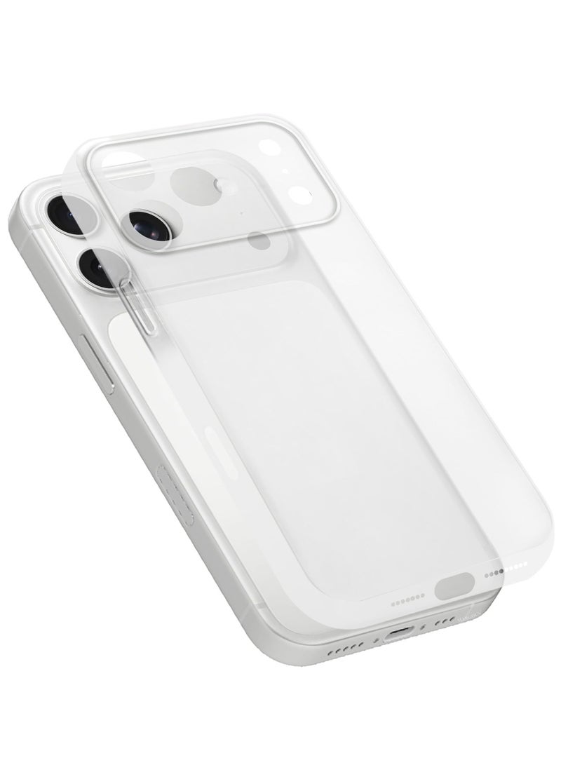 CATANES Air Skin Frosted Matte Case for iPhone 17 Pro Max - Stylish Ultra Slim Back Cover - Frosted Clear - Image 2