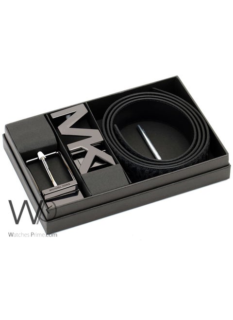 Michael Kors Black Belt Set For Men