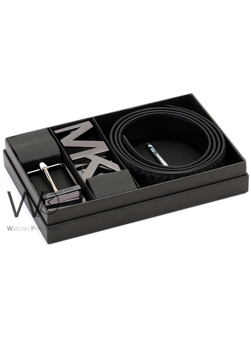 Michael Kors Black Belt Set For Men