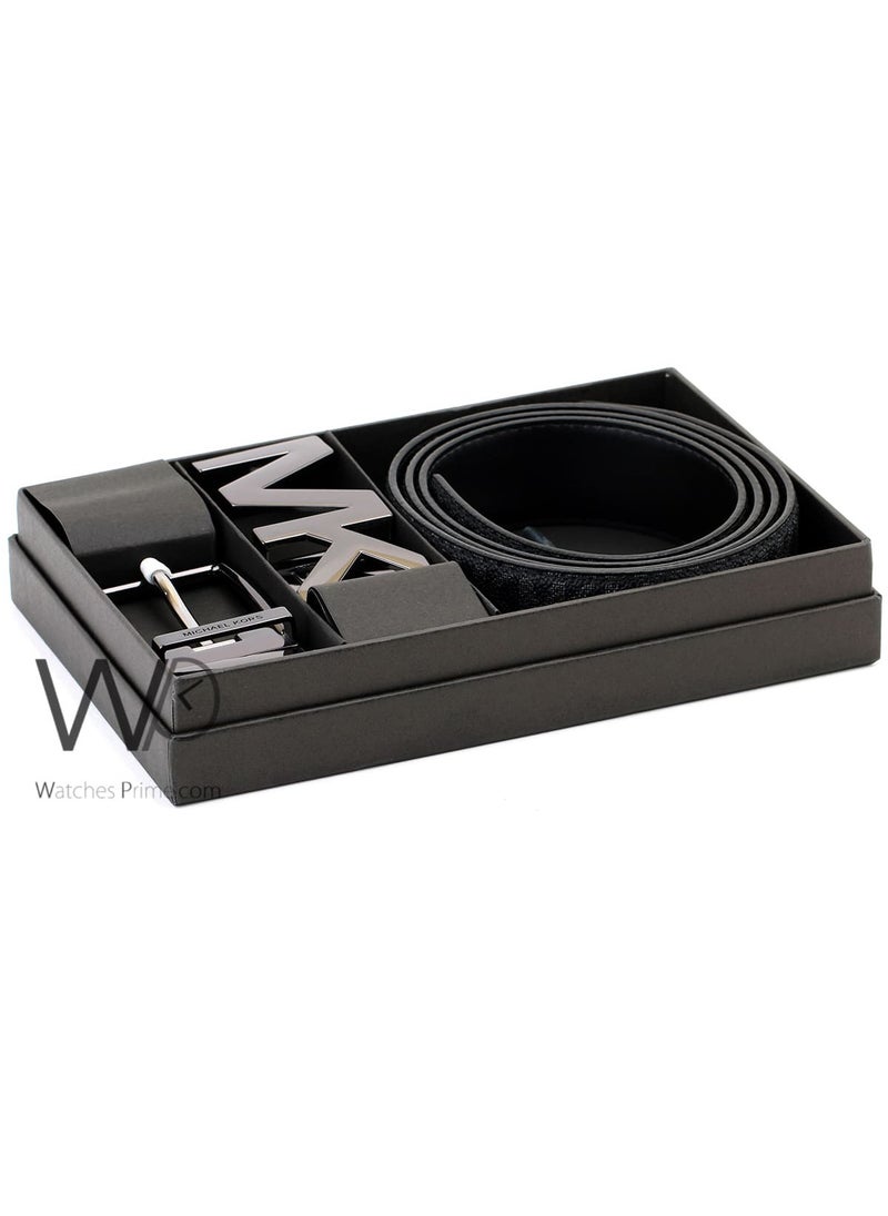 Michael Kors Black Belt Set For Men