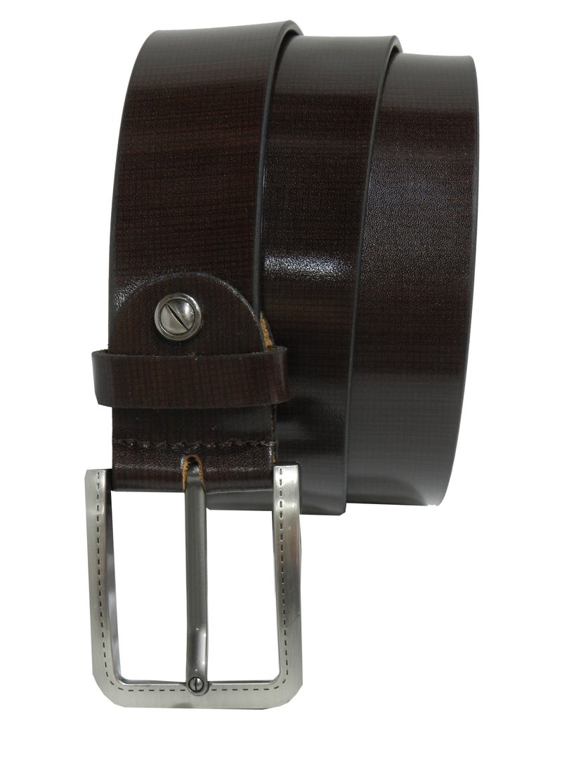 LAVERI LEATHER GENUINE LEATHER 40MM FORMAL AND CASUAL BROWN BELT FOR MENS - Image 2