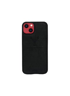 Generic Dirt-Resistant Anti-Shock Full Body Protective Digital Luxury Soft Texture Patterned TPU Cloth Case for iphone 14 (Black) 
